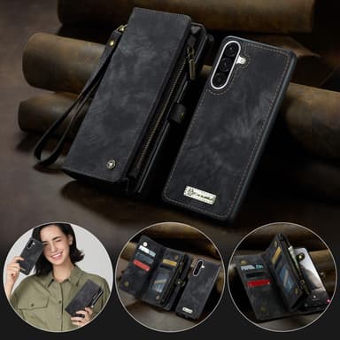 CaseMe Samsung A56 5G 008 BIg Wallet 2in1 Magnet Plånboksfodral - Svart