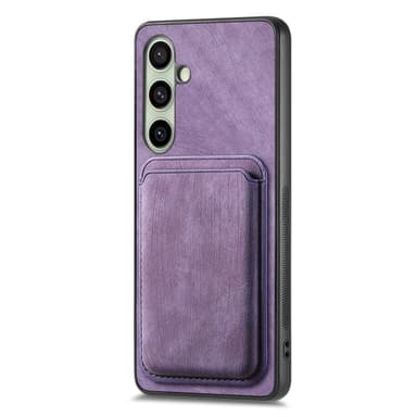 SKALO Samsung A26 5G PU-Läder Magnetisk Korthållare Skal - Lila