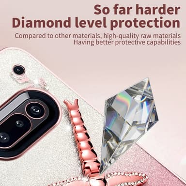 SKALO Nothing Phone (3a) 5G KADEM Dragonfly Glitter Skal - Lila