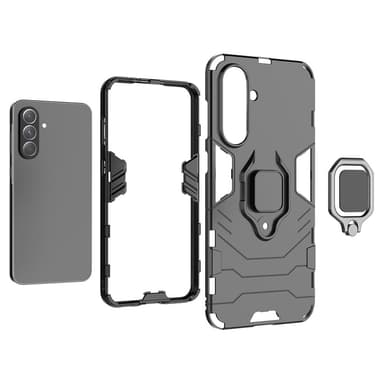 SKALO Samsung A36 5G Armor Metallring Skal - Svart