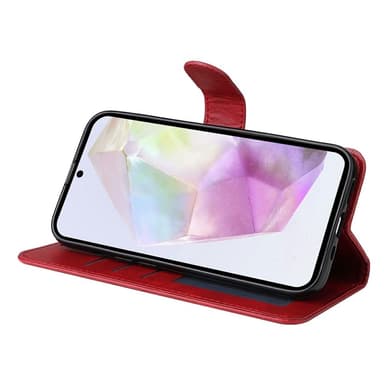 SKALO Samsung A36 5G PU-läder Plånboksfodral - Röd
