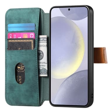 SKALO Samsung A36 5G SW-01 Retro PU-Läder Plånboksfodral - Svart