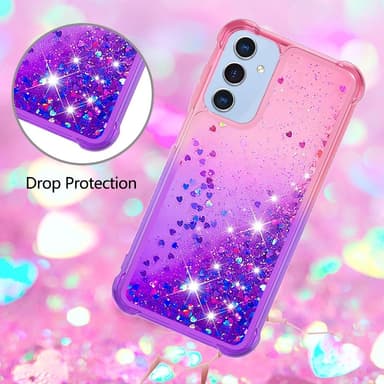 SKALO Samsung A26 5G Kvicksand Glitter Skal - Rosa-Lila