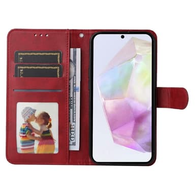 SKALO Samsung A36 5G PU-läder Plånboksfodral - Röd