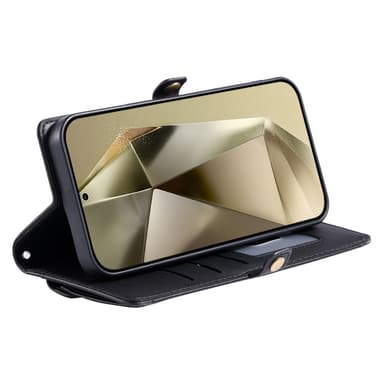 SKALO Samsung A56 5G PU-Läder Envelope Plånboksfodral - Svart