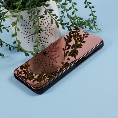 SKALO Samsung A36 5G Clear View Plånboksfodral - Roséguld