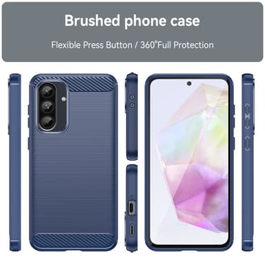 SKALO Samsung A56 5G Armor Carbon Skal - Blå