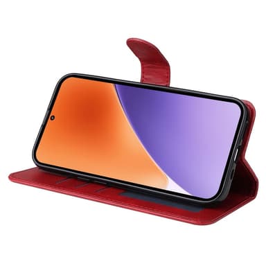 SKALO Xiaomi 15 PU-läder Plånboksfodral - Röd