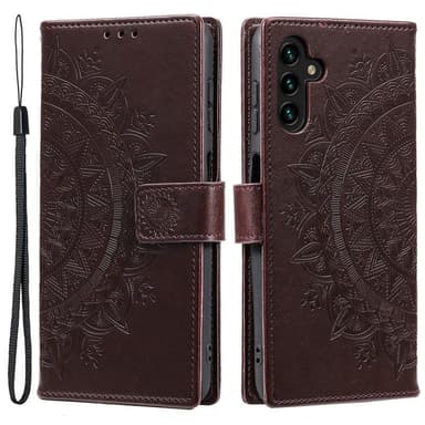 SKALO Samsung A36 5G Mandala Plånboksfodral - Brun