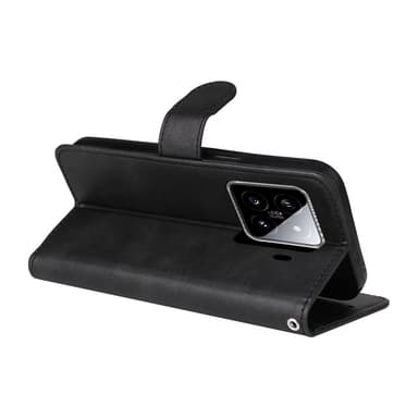 SKALO Xiaomi 15 PU-läder Plånboksfodral - Svart