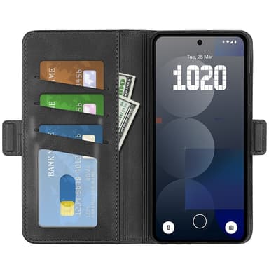 SKALO Nothing Phone (3a) Pro 5G Premium ID Plånboksfodral - Svart