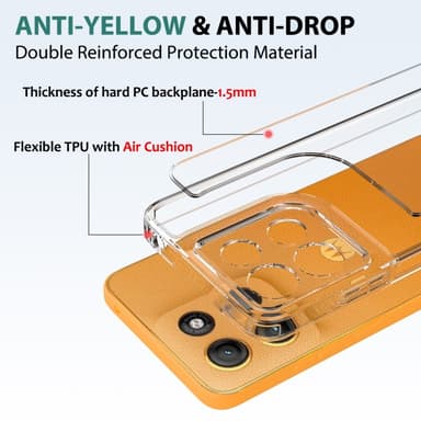 SKALO Motorola Moto G15 Power TPU+Akryl Skal - Transparent