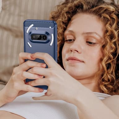 SKALO Nothing Phone (3a) 5G Armor Carbon Skal - Blå