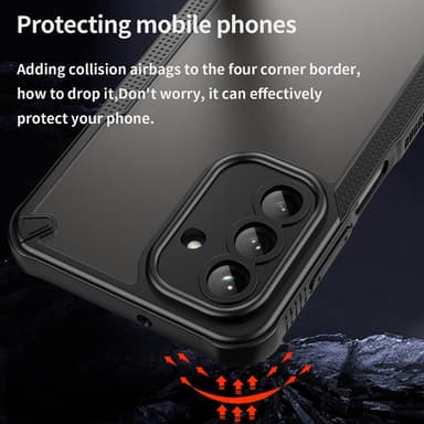 SKALO Samsung A26 5G Armor Hybrid Frosted Skal - Svart