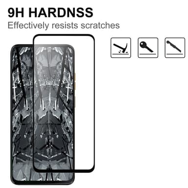 SKALO Motorola Moto G15 Power Heltäckande Skärmskydd Härdat Glas - Svart