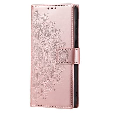 SKALO Samsung A36 5G Mandala Plånboksfodral - Roséguld