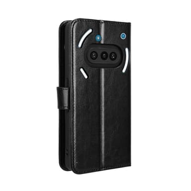 SKALO Nothing Phone (3a) 5G PU-läder Plånboksfodral - Svart - Svart