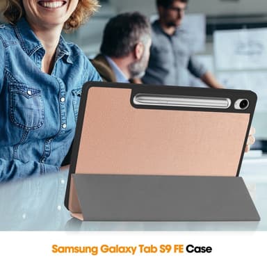 SKALO Samsung Tab S10 FE Trifold Fodral - Roséguld