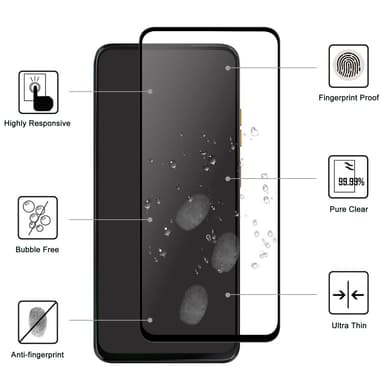 2-PACK SKALO Motorola Moto G15 Power Heltäckande Skärmskydd Härdat Glas - Svart