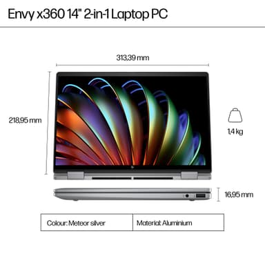 HP Envy x360 14" bärbar dator R7-8840HS/16/512