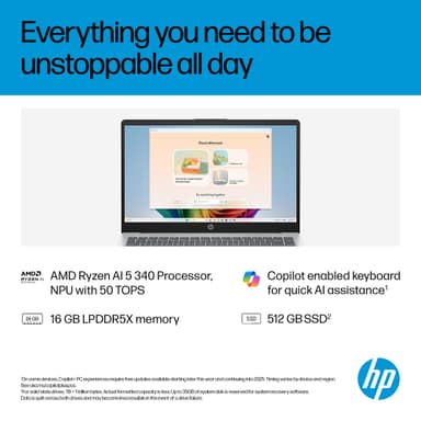 HP OmniBook 3 14" bärbar dator AI 5 340/16/512