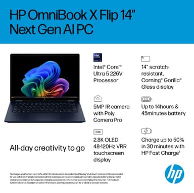 HP OmniBook X Flip 14 Ultra 5-226V/16/512/OLED 14" Copilot+ PC