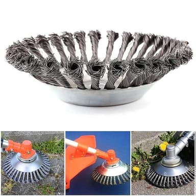 Stålborste Plattrengöring för Röjsåg  20cm