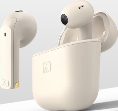 Sennheiser Accentum Open true wireless in-ear-hörlurar (krämfärgade)