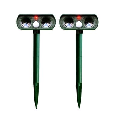 Djurskrämma Solcell ultraljud med rörelsedetektor - 2Pack