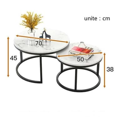 2i1 Soffbord - Vit/Vit
