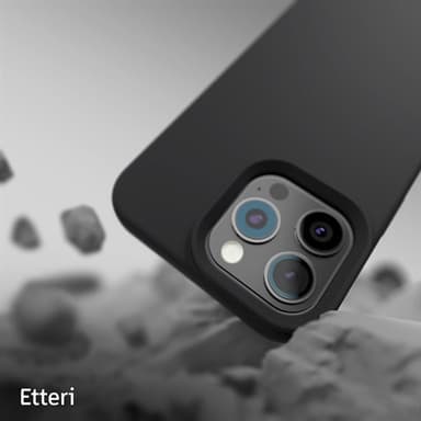 Etteri silikonskal till iPhone 16 Pro med hål för handledsrem - Svart