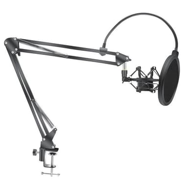 Bordsstativ för mikrofon med popfilter