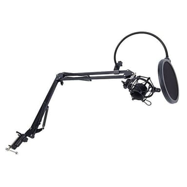 Bordsstativ för mikrofon med popfilter