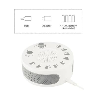 Sleep Easy White Noise Machine med 9 avkopplande ljudlägen