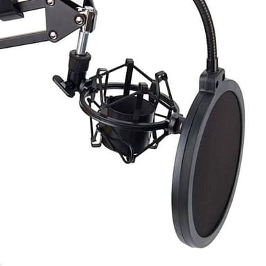 Bordsstativ för mikrofon med popfilter