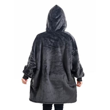 Oversized Hoodie till Barn - Mörkgrå (84cm)