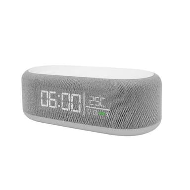 United Väckarklocka med trådlös laddning och Bluetooth-högtalare