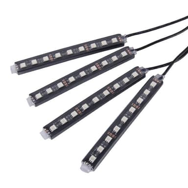 4-i-1 LED-belysning till Bilgolv (RGB Neon) - Ljud- & fjärrkontroll