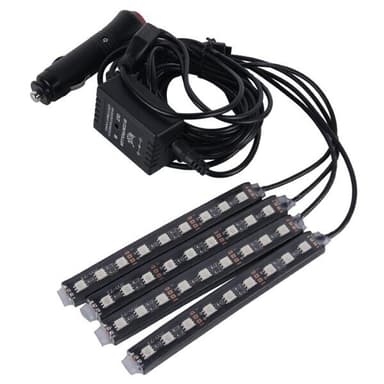 4-i-1 LED-belysning till Bilgolv (RGB Neon) - Ljud- & fjärrkontroll