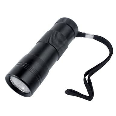 UV-ficklampa med 12 LED – ultraviolett ljus för fläckdetektion, osynliga meddelanden och spårsäkring