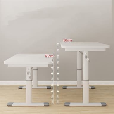 Vitt Höj och Sänkbart Skrivbord 80cm