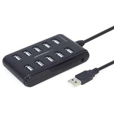USB-hubb med 10 portar