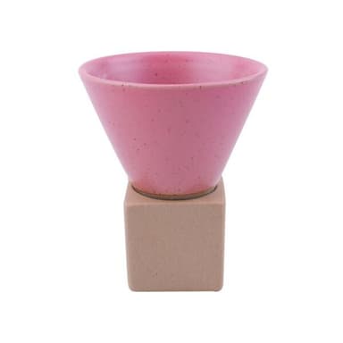 Konformad mugg med ställ - Rosa