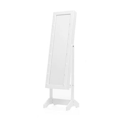 Stående smyckeskrin med spegel och led-lampor