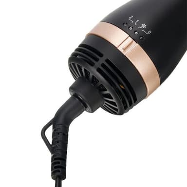 Emerio varmluftsborste med 1000W effekt och 3 utbytbara tillbehör