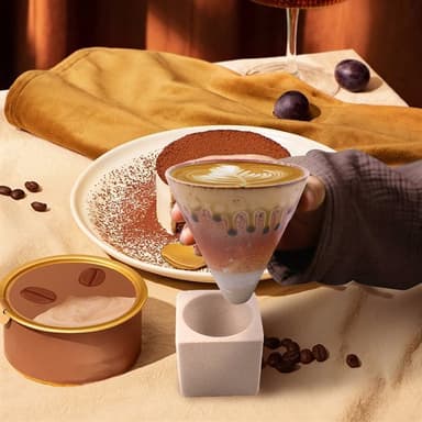 Konformad mugg med ställ
