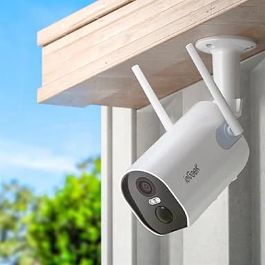 ieGeek trådlös övervakningskamera 3MP 2K med färgnattsyn och 5200mAh batteri