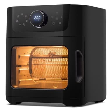 Ströme airfryer 12L – kraftfull varmluftsugn med stor kapacitet och roterande tillbehör