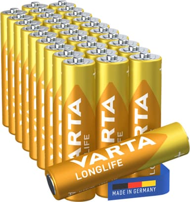 Varta Longlife AAA-batteri (30-pack)