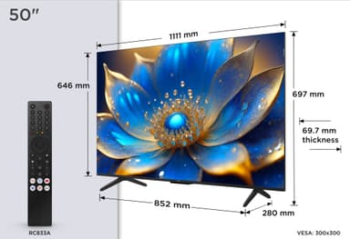 TCL 50" QLED780K 4K QLED TV (2025)